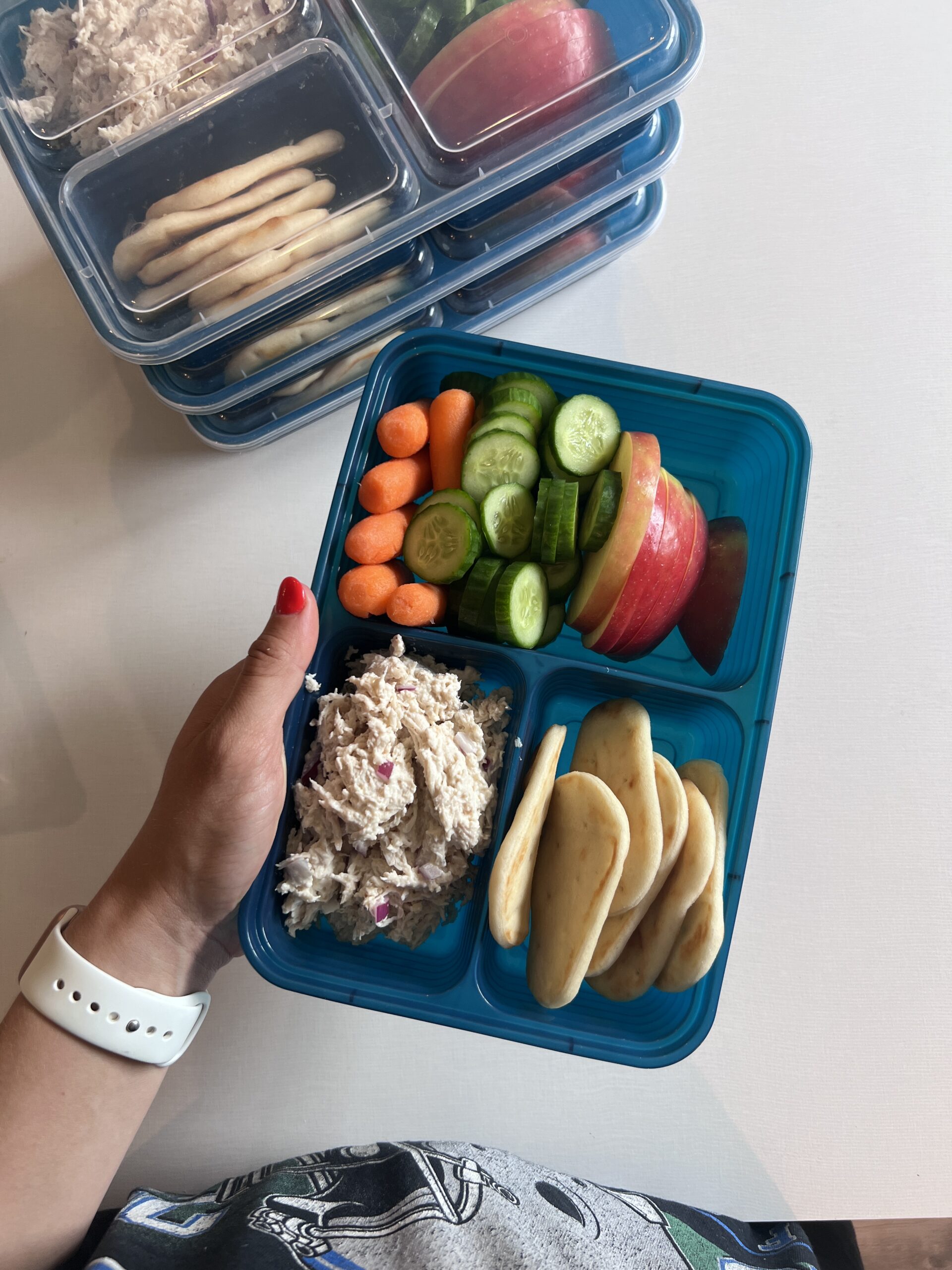 Easy Chicken Salad & Dippers: Adult Lunchable Meal Prep